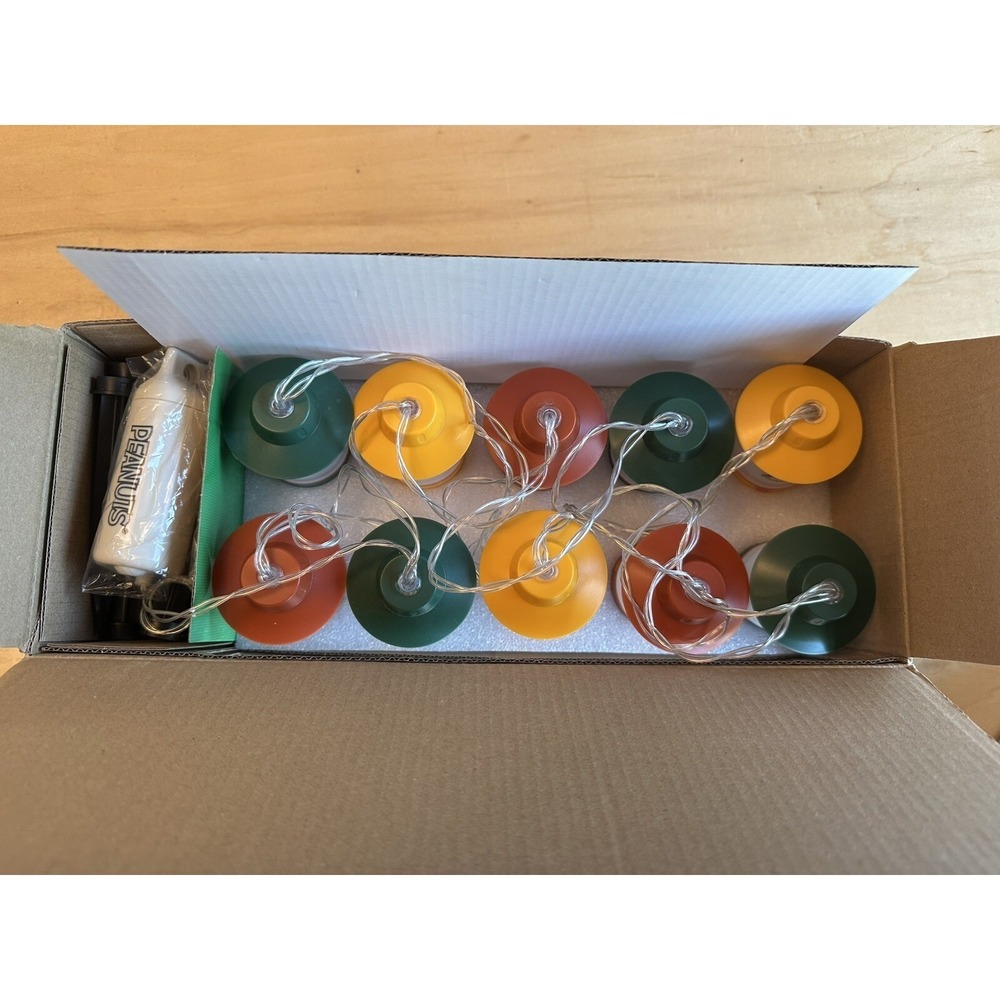 PEANUTS Beagle Scout Collection Snoopy String Lights 10 LED Pcs Set New In Box - Picture 7 of 11